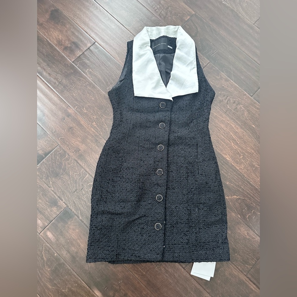 Nwt‎ black endless rose Anthropologie sleeveless tweed dress nwt - Picture 9 of 17